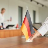 German Flag in Conference Room