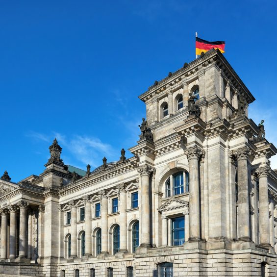 The Reichstag building in Berlin, Germany